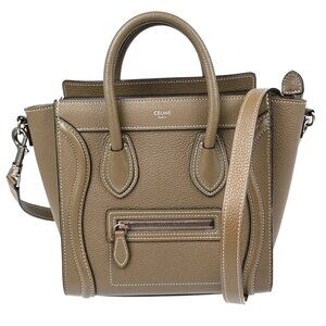 Celine Gray Luggage Nano Shopper Handbag